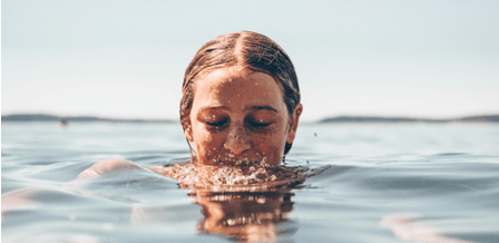 Women swimming